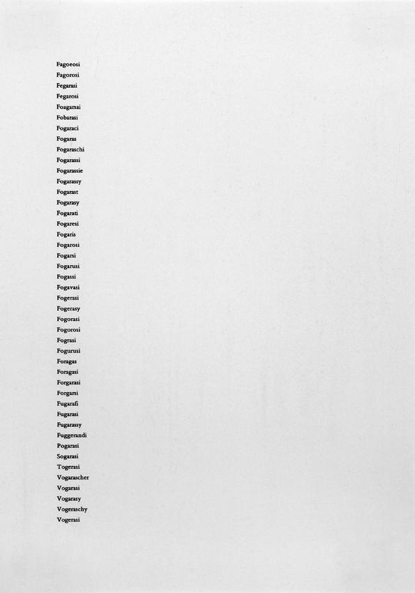 Andreas Fogarasi, Ohne Titel (Posteingang), 1993–2005, Inkjetprint auf Papier, 29,7 × 21 cm, Be ...