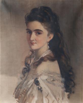 Franz Schrotzberg, Sidonie Schrotzberg, geb. Stohl, die zweite Gattin des Künstlers, um 1874, Ö…