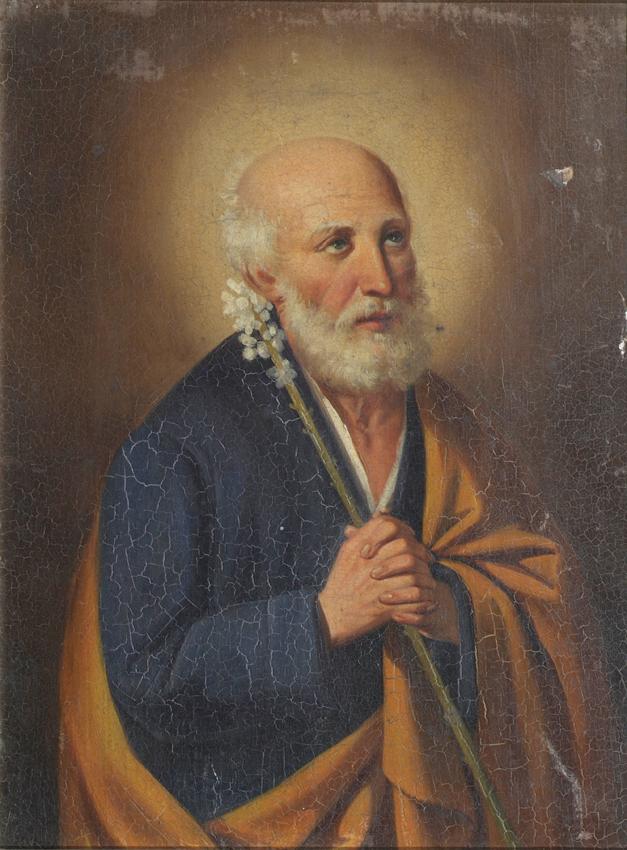 Unbekannter Künstler, Heiliger Josef, Öl auf Leinwand, 30,5 x 23 cm, Belvedere, Wien, Inv.-Nr. …