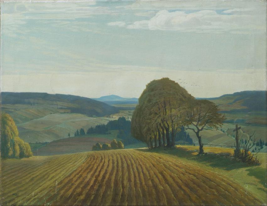 Unbekannter Künstler, Weidenbäume, undatiert, Öl auf Leinwand, 48,5 × 82,5 cm, Belvedere, Wien, ...