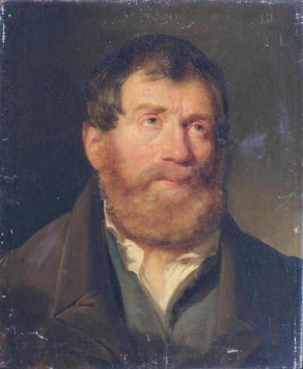 Joseph Hasslwander, Studie eines Männerkopfes, Öl auf Leinwand, 52,5 x 42 cm, Belvedere, Wien, …