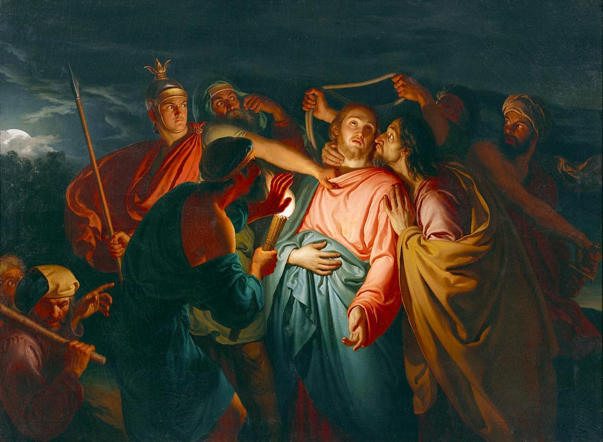 Giuseppe Diotti, Der Judaskuss, um 1840/1841, Öl auf Leinwand, 163 x 224 cm, Belvedere, Wien, I…