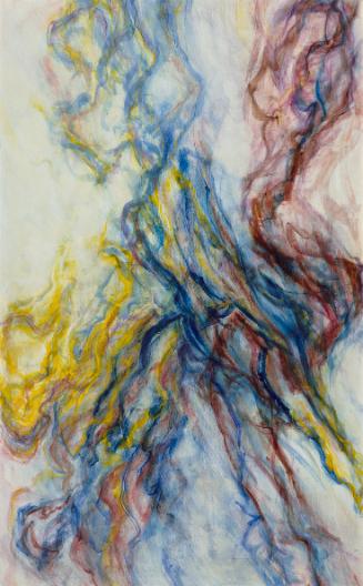 Peter Bischof, Der Wanderer durch den Tag, 1978, Öl-Mischtechnik auf Leinwand, 210 x 130 cm, Ar…