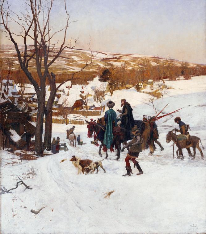 Max von Poosch-Gablenz, Die Heiligen Drei Könige, 1909, Öl auf Leinwand, 162 x 142 cm, Belveder…