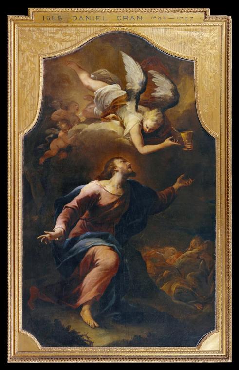 Peter Strudel, Christus am Ölberg, 1712, Öl auf Leinwand, 270 x 165 cm, Belvedere, Wien, Inv.-N…