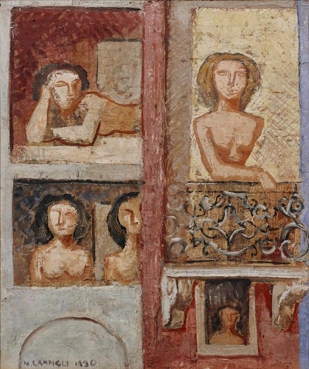 Massimo Campigli, Komposition, 1930, Öl auf Leinwand, 46 x 37,5 cm, Belvedere, Wien, Inv.-Nr. 4…