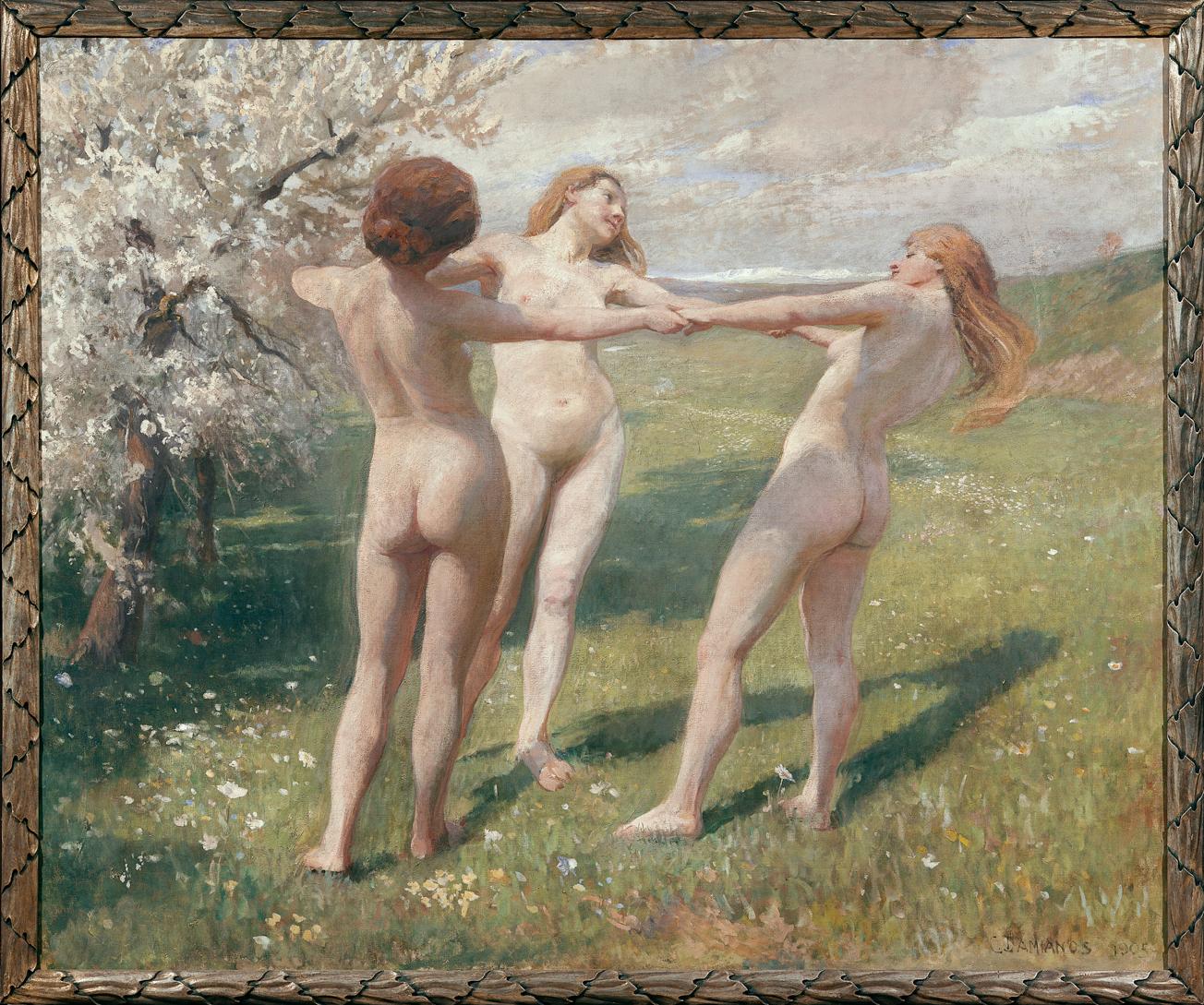 Constantin Damianos, Frühling, 1905, Öl auf Leinwand, 184 x 225 cm, Belvedere, Wien, Inv.-Nr. 5…