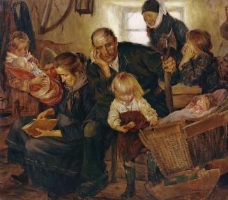 Anton Filkuka, Das tägliche Brot, um 1926, Öl auf Leinwand, 151,5 x 171,5 cm, Belvedere, Wien, …
