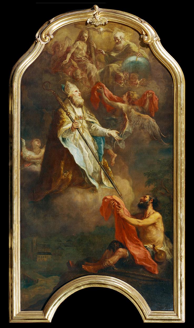 Martin Johann Schmidt, Der heilige Martin (Ehemaliges Hochaltarbild der Pfarrkirche von Kirchbe…