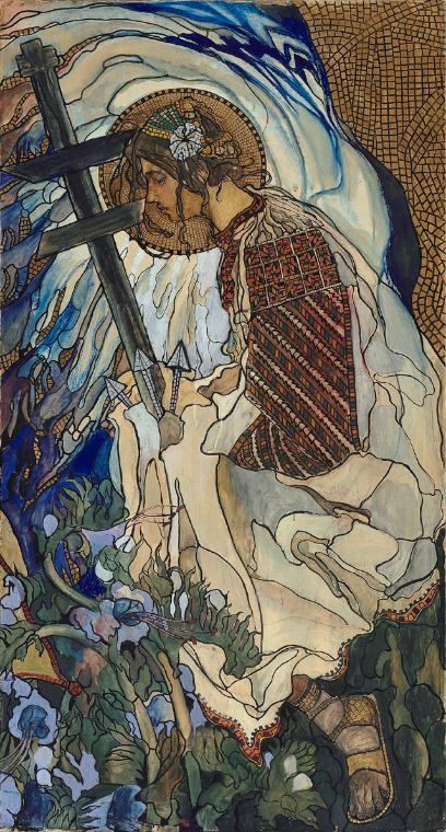 Kazimierz Sichulski, Die Huzulische Madonna, 1909, Tempera und Pastell auf Papier, auf Leinwand…