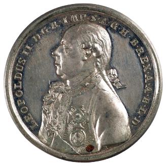 Johann Christian Reich, Die Kaiserkrönung Leopolds II. in Frankfurt am Main 1790, Avers, 1790,  ...