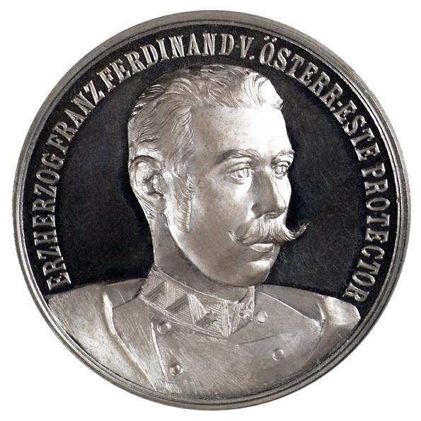 W. Pittner, Medaille auf Erzherzog Franz Ferdinand V. und die Internationale Ausstellung für Vo…