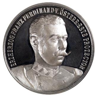 W. Pittner, Medaille auf Erzherzog Franz Ferdinand V. und die Internationale Ausstellung für Vo…