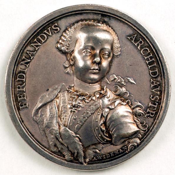 Franz Anton Wideman, Erzherzog Ferdinand Karl, Avers, Silber, D: 4,5 cm, Belvedere, Wien, Inv.-…