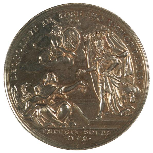 Unbekannter Künstler, Medaille anlässlich des Todes Kaiser Leopolds I. mit der Huldigung German…