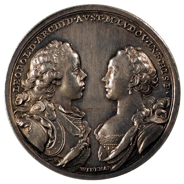 Franz Anton Wideman, Medaille auf die Hochzeit von Erzherzog Leopold (später Kaiser Leopold II.…