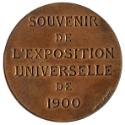 Daniel Dupuis, Medaille auf die Weltausstellung 1900 in Paris, 1900, Bronze, 21 x 11,5 x 10 cm,…