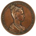 I. D. Boehm, Medaille auf Maria Anna, die Gemahlin Kaiser Ferdinands I., 1836, Metall, D: 4,5 c ...