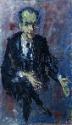 Hans Fronius, Portrait Walther Kastner, Rückseite, 1967, Öl auf Karton, 63,5 x 36,5 cm, Belvede…