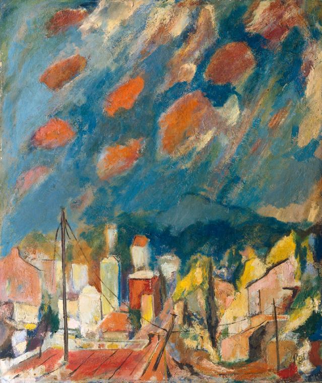 Robert Keil, Umbrische Landschaft, 1951, Öl auf Leinwand, 120,5 x 102,5 cm, Belvedere, Wien, In…