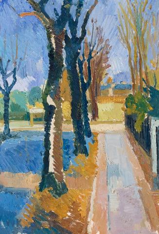 Wilfried Kirschl, Herbsttag, 1954, Öl auf Leinwand, 74 x 51 cm, Belvedere, Wien, Inv.-Nr. 4929