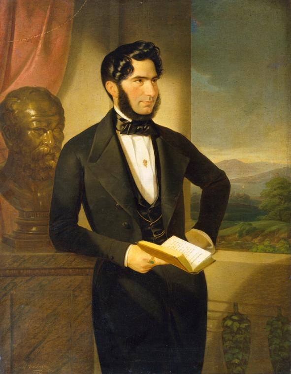 Joseph Weidner, Herrenbildnis, 1842, Öl auf Leinwand, 117 x 91 cm, Belvedere, Wien, Inv.-Nr. 59…