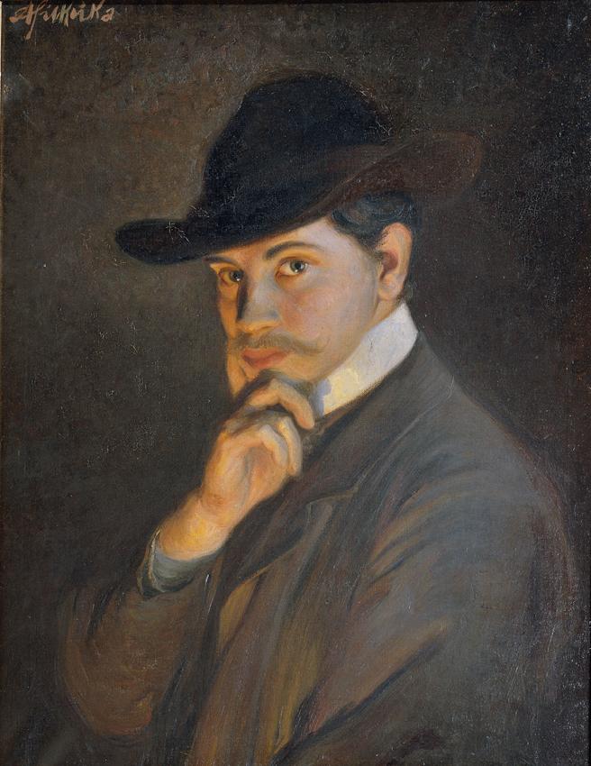 Anton Filkuka, Selbstbildnis, 1907, Öl auf Leinwand, 69 x 53,4 cm, Belvedere, Wien, Inv.-Nr. 87…