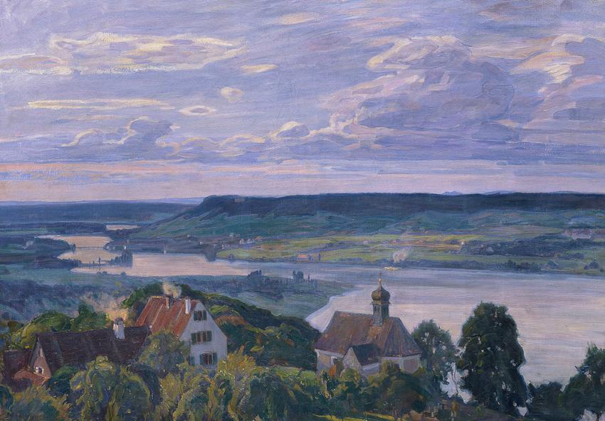 Ferdinand Kruis, Klingenzell am Rhein, 1913, Öl auf Leinwand, 84 x 118,5 cm, Belvedere, Wien, I…