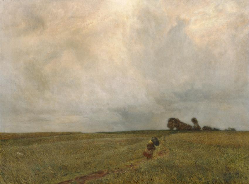 Thomas Leitner, Sturm und Regen, 1907, Öl auf Leinwand, 90 x 120,5 cm, Belvedere, Wien, Inv.-Nr…