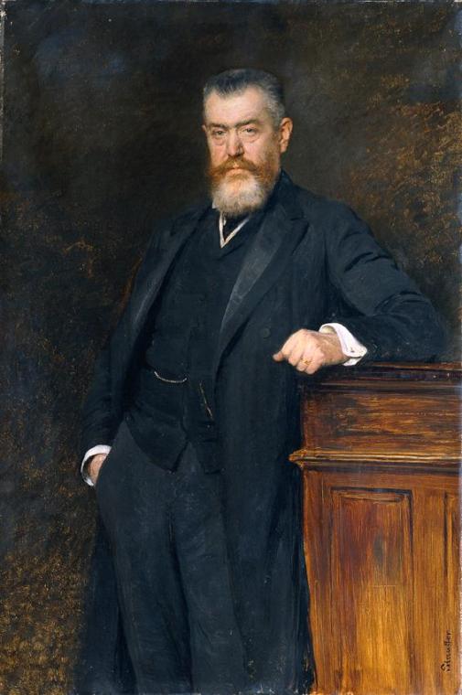 Viktor Stauffer, Unterrichtsminister Dr. Gustav Marchet, 1911, Öl auf Leinwand, 150 x 100 cm, B…