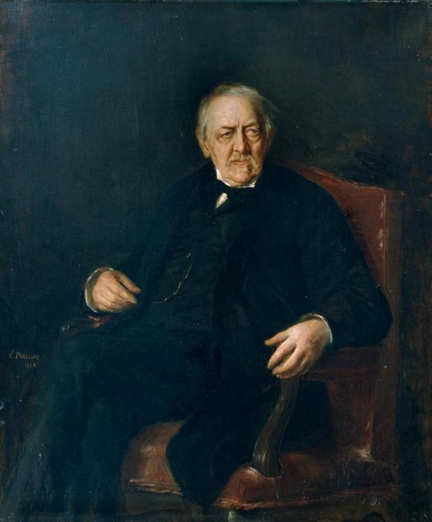 Vilma Parlaghi-Brachfeld, Der Dichter Eduard von Bauernfeld, 1888, Öl auf Leinwand, 121 x 100 c…