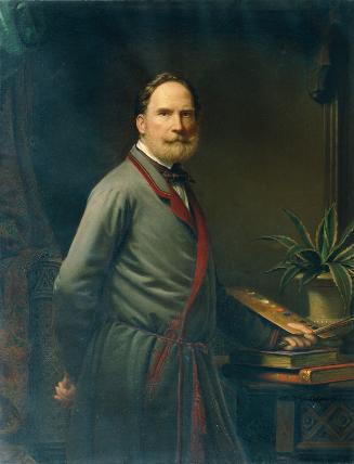 Anton Einsle, Selbstporträt, 1864, Öl auf Leinwand, 140 x 108,5 cm, Belvedere, Wien, Inv.-Nr. 2…