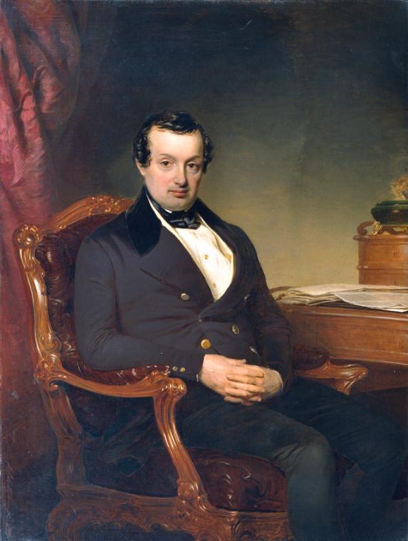 Franz Schrotzberg, Herr Ephrussi (?), 1844, Öl auf Leinwand, 137 x 104 cm, Belvedere, Wien, Inv…
