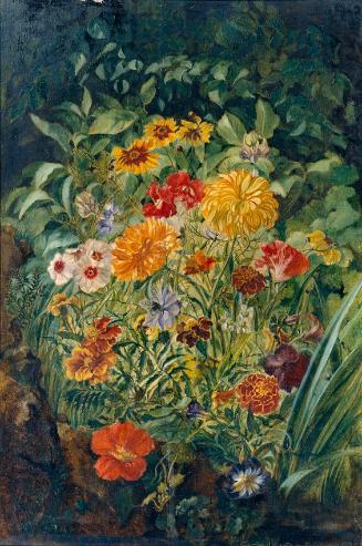 Gertrud Bartning-Neidhardt, Blumenstrauß, 1923, Öl auf Holz, 46,8 × 30,7 cm, Belvedere, Wien, I…