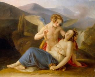 Carl Agricola, Psyche wird durch Amors Pfeil aus der Ohnmacht erweckt, 1837, Öl auf Leinwand, 1…