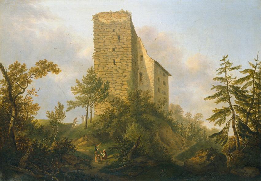 Johann Caspar Rahn, Umgebung der Ruine Habsburg, 1804, Öl auf Leinwand, 54 x 77 cm, Belvedere, …