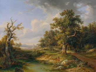 Josef Altenkopf, Waldpartie bei Mödling, 1850, Öl auf Leinwand, 83 x 110 cm, Belvedere, Wien, I…