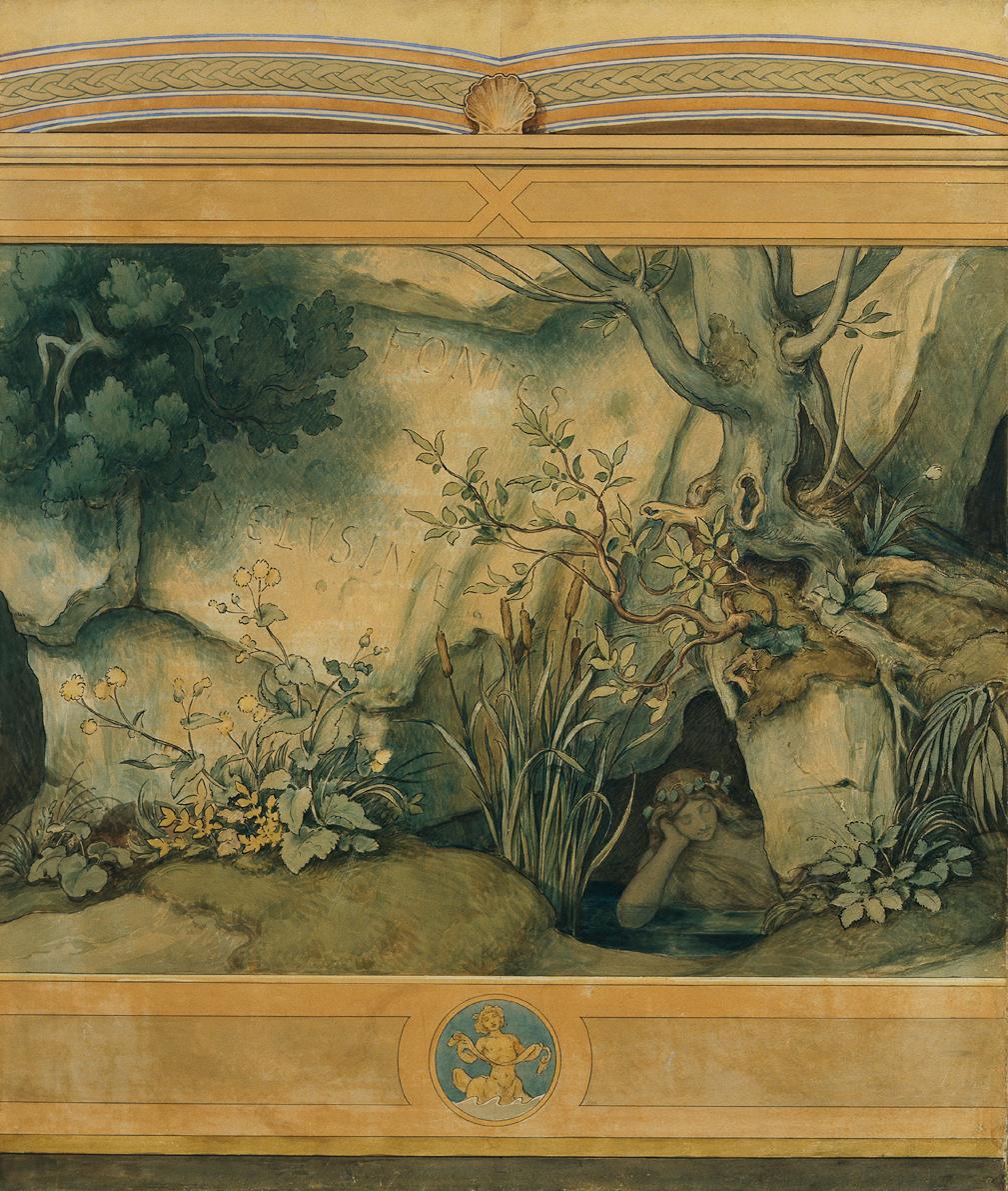 Moritz von Schwind, Die schöne Melusine (Zyklusbeginn): Der Brunnen der Melusine (Fontes Melusi…