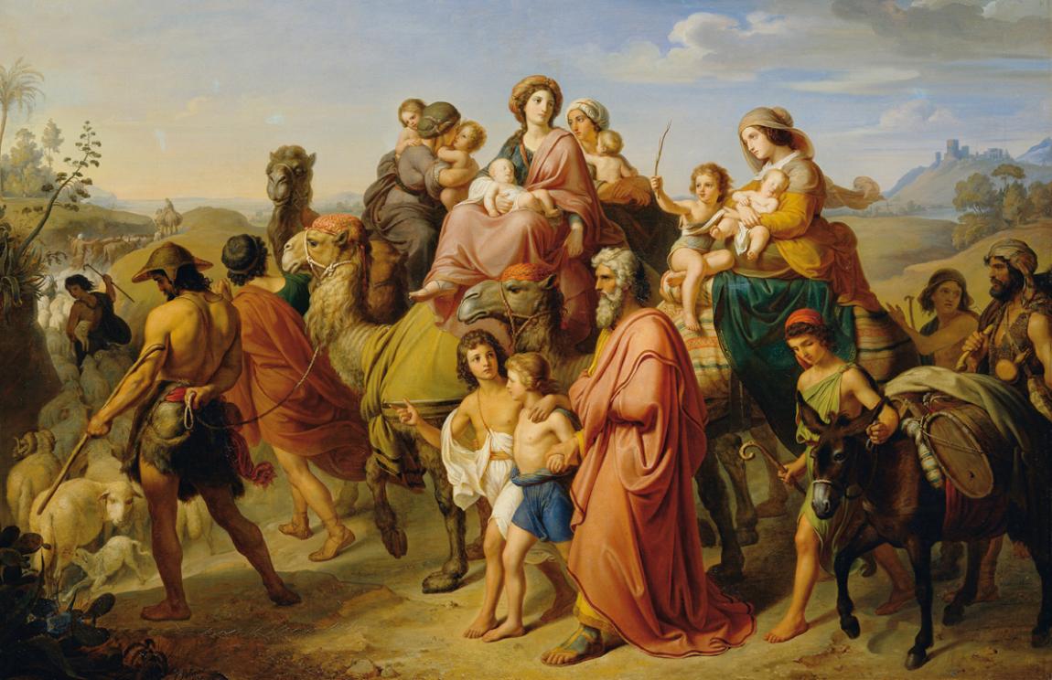 Karl von Blaas, Die Heimkehr Jakobs, 1841, Öl auf Leinwand, 92 x 142 cm, Belvedere, Wien, Inv.-…