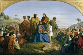 Anton Ritter von Perger, Brotvermehrung, 1838, Öl auf Leinwand, 125,5 x 190,5 cm, Belvedere, Wi…