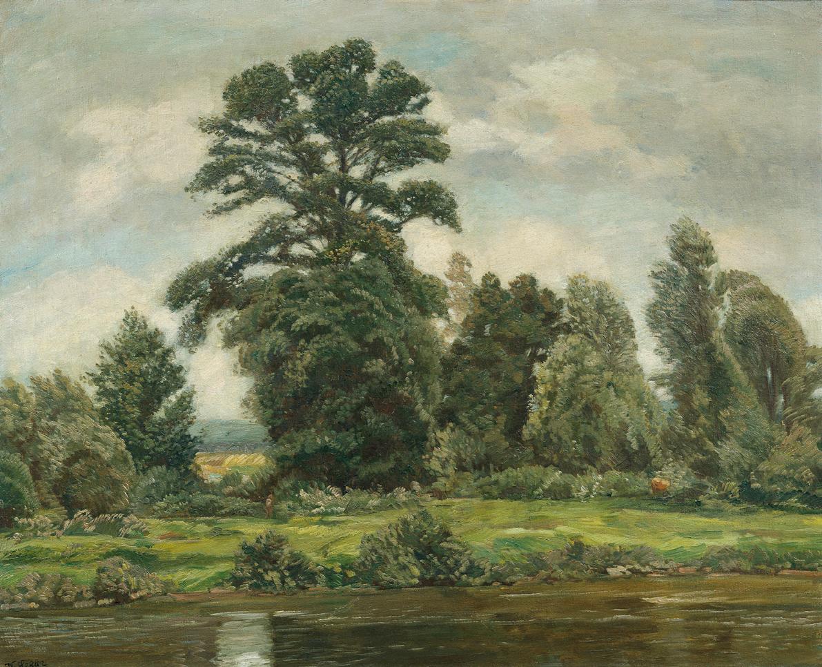 Wilhelm Legler, Marchlandschaft, Öl auf Leinwand, 65,5 x 80,5 cm, Wien, Österreichische Galerie…
