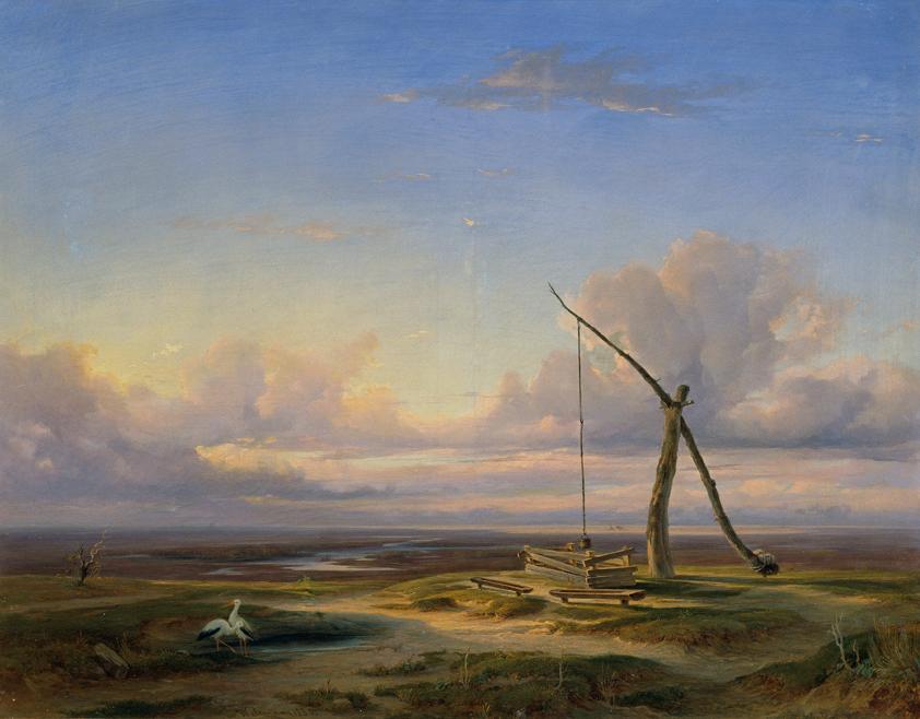 Jakob Waltmann, Puszta in Ungarn, 1850, Öl auf Leinwand, 78 x 100 cm, Belvedere, Wien, Inv.-Nr.…
