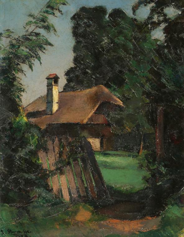 Egge Sturm-Skrla, Landschaft, 1927, Öl auf Leinwand, 53,5 x 42 cm, Belvedere, Wien, Inv.-Nr. 62…