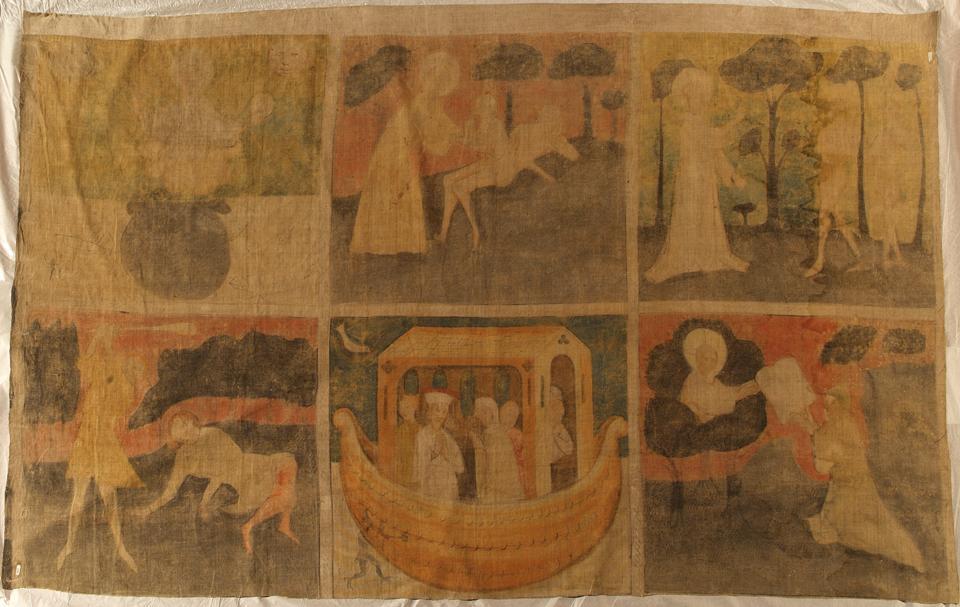 Österreichischer Maler, Fastentuch-Fragment, um 1440, Malerei auf Leinen, 190 x 304 cm, Belvede…