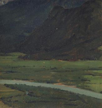 Heinrich Petri, Drautal – Karawanken, 1931, Öl auf Karton, 20 x 19 cm, Belvedere, Wien, Inv.-Nr…