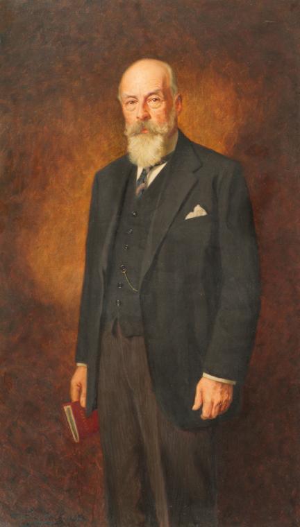 Mina Loebell, Bundespräsident Dr. Michael Hainisch, 1928, Öl auf Leinwand, 146 x 84,5 cm, Belve…