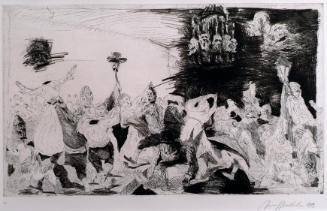 Alfred Hrdlicka, Bal des victimes (aus dem Zyklus "Die Französische Revolution"), 1989, Ätzung,…