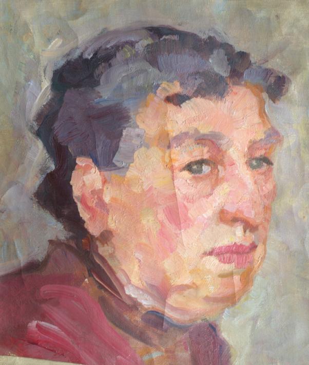 Johanna Kampmann-Freund, Damenbildnis, undatiert, Öl auf Leinwand, 33 x 29 cm, Belvedere, Wien,…