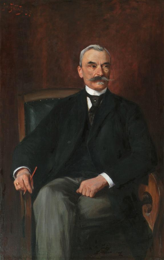 Julian Falat, Dr. Stanislaus Ritter von Madeyski, 1897, Öl auf Leinwand, 134 x 84 cm, Belvedere…