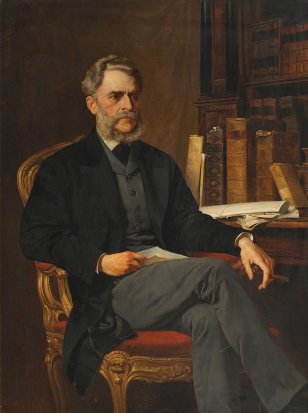 August Eisenmenger, Leo Graf Thun-Hohenstein, um 1881, Öl auf Leinwand, 151 x 112 cm, Belvedere…
